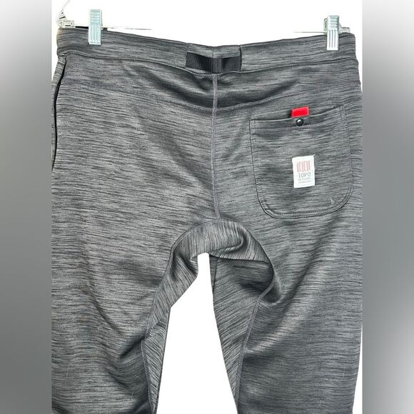 TOPO Designs Mountain Jogger Sweatpants Buckle Waist Fleece Lined Dark Gray Sz M - Picture 7 of 10